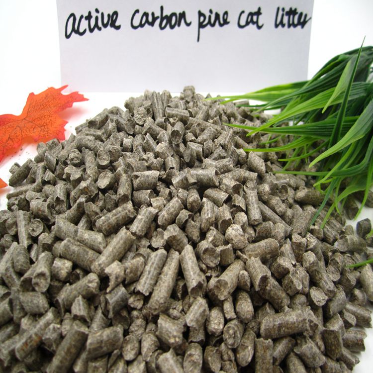 All natural activated carbon pine wood pellet cat litter